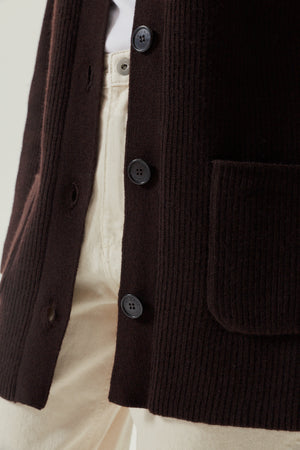 Deep Brown | The Woolen Oversize Cardigan
