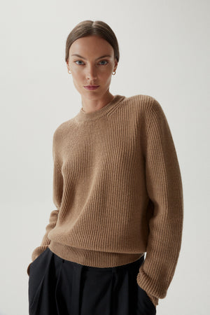 Caramel | The Merino Wool Perkins Sweater
