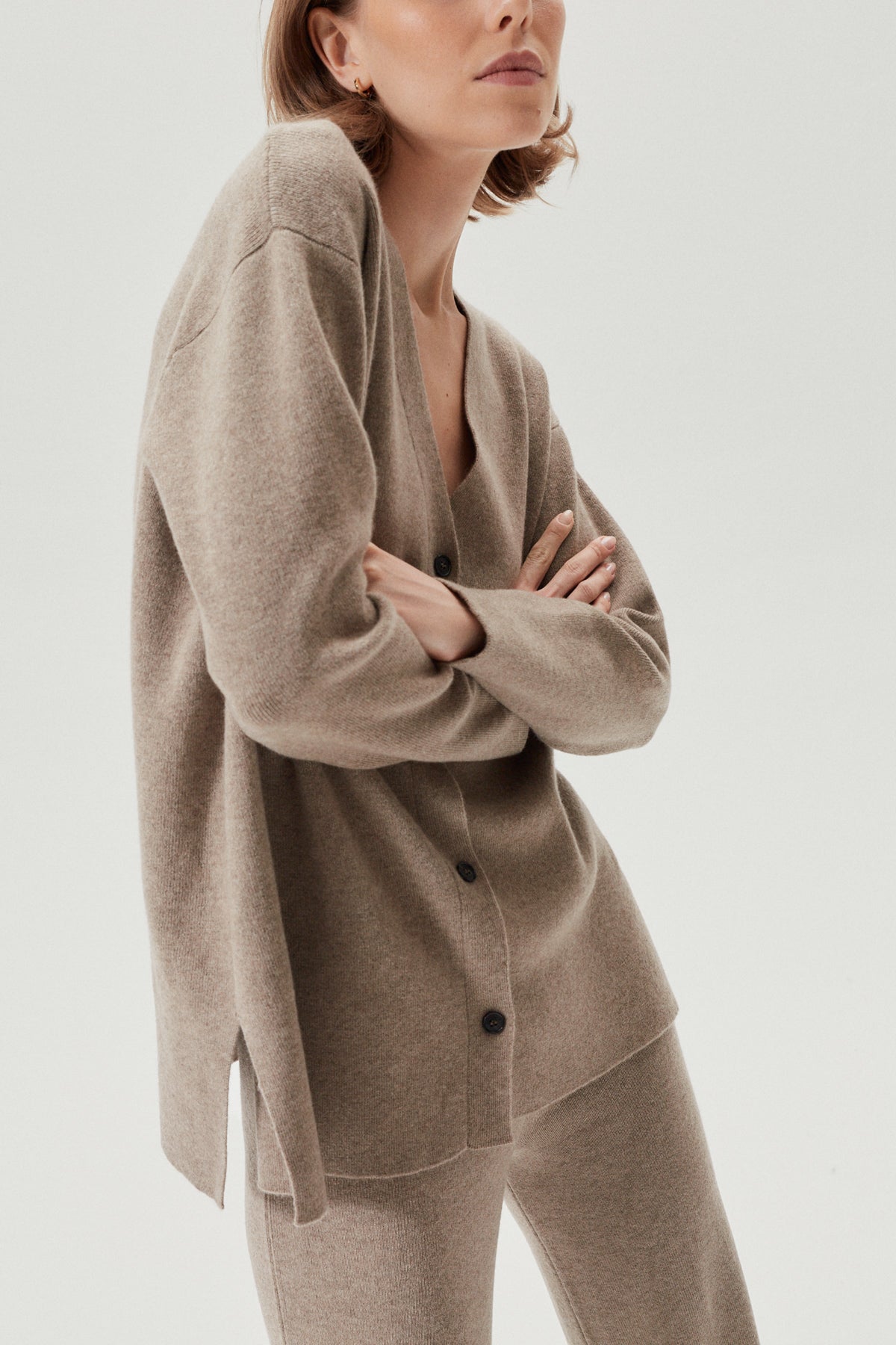 Natural Beige | The Superior Cashmere Chunky Cardigan