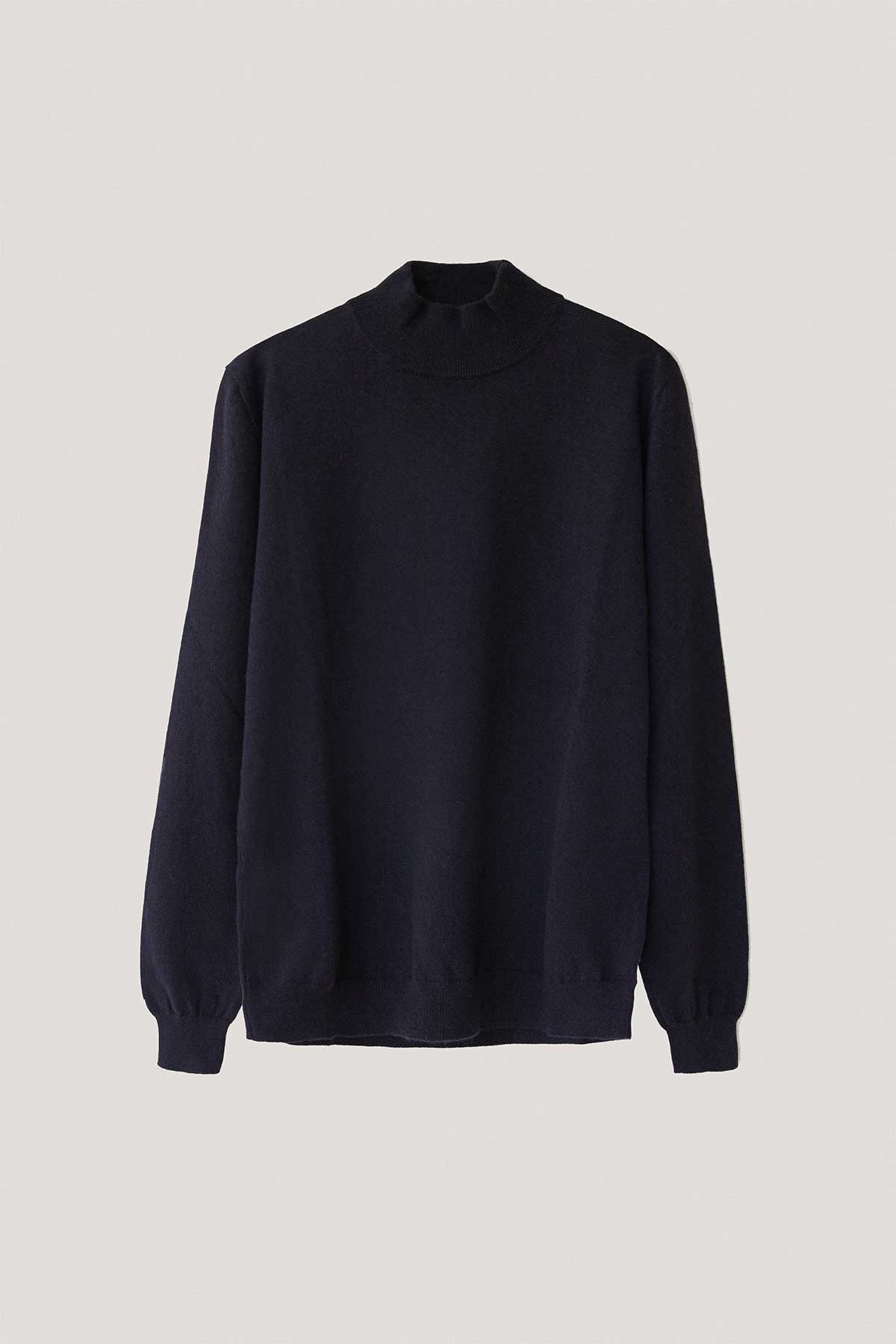 Blue Navy | The High-Neck Cashmere 