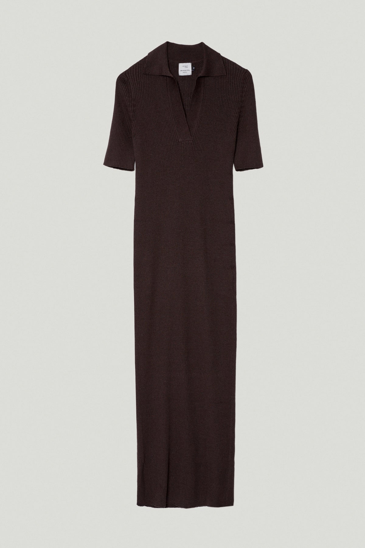 Brown | The Linen Cotton Polo Dress