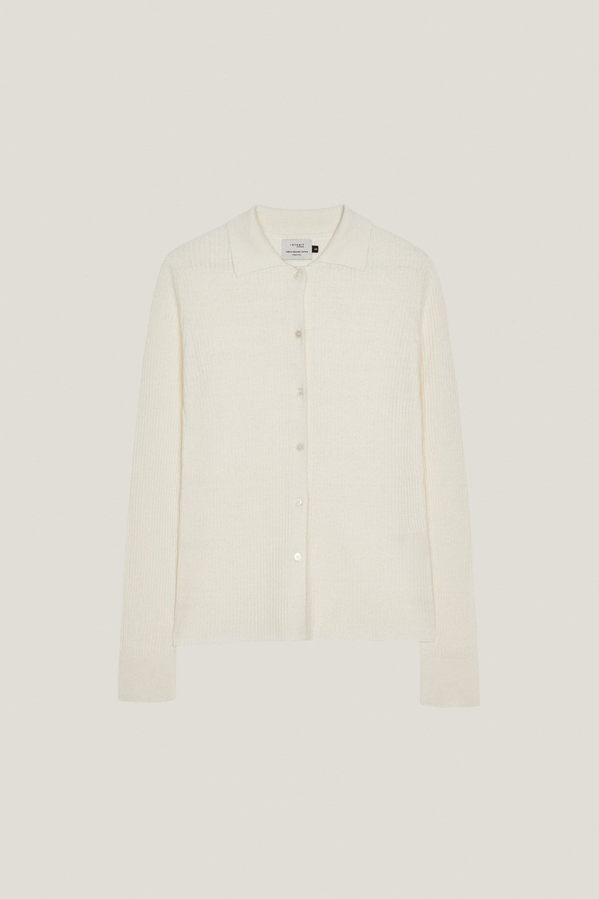 Milk White | The Linen Cotton Ribbed Shirt