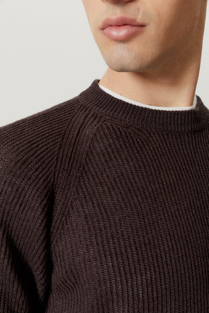 Brown | The Linen Cotton Ribbed Sweater