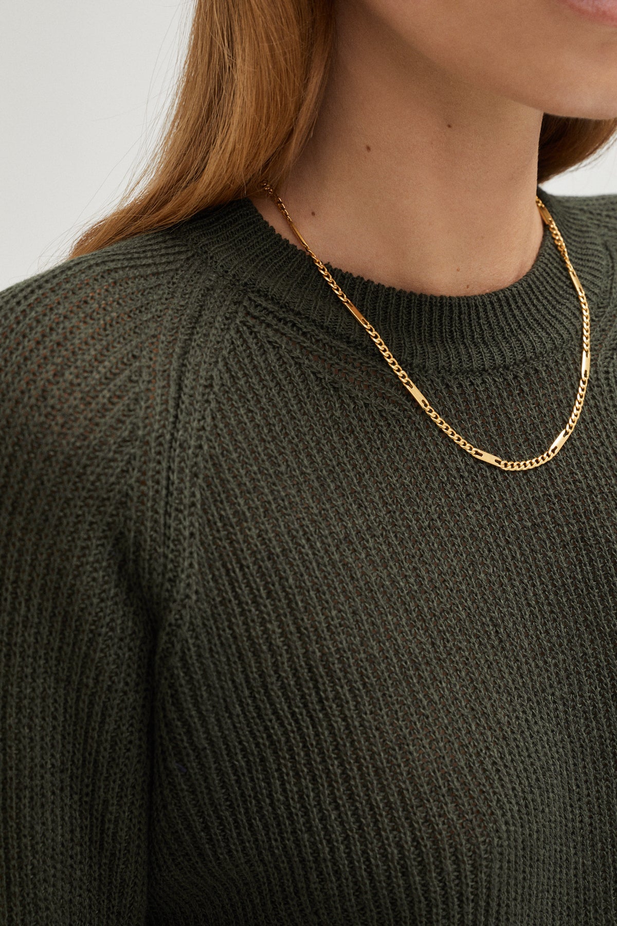 Military Green | The Linen Cotton Ribbed Sweater