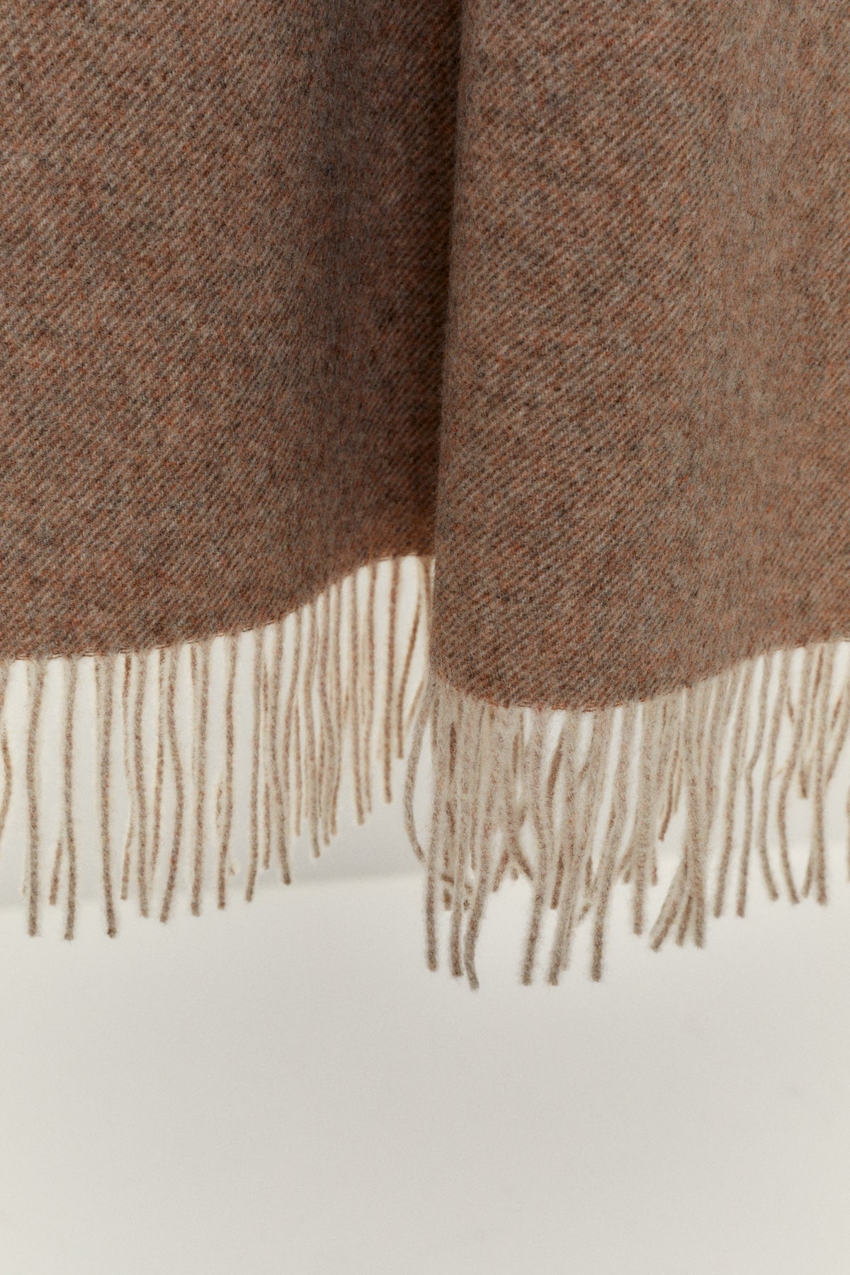 Light Brown | The Merino Blanket with Fringes