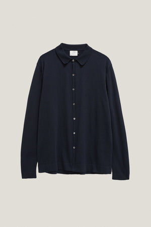 Deep Blue | The Organic Cotton Knit Shirt