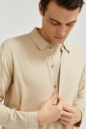 Sand | The Organic Cotton Knit Shirt