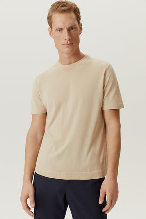 Sand | The Organic Cotton Knit T-Shirt