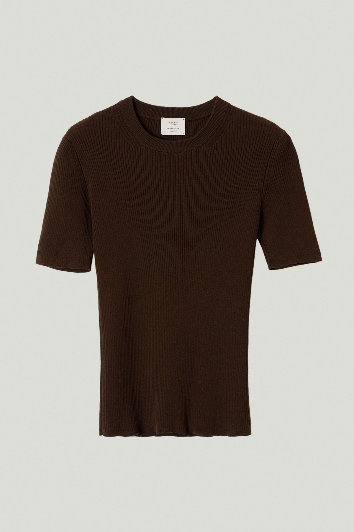 Mocha Brown | The Organic Cotton Ribbed T-Shirt