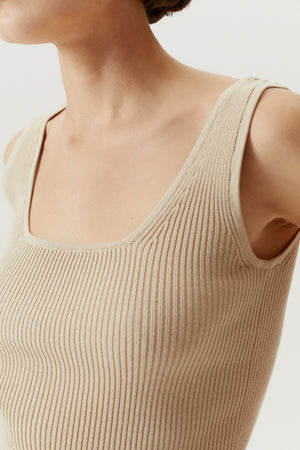 Sand | The Organic Cotton Ribbed Tank Top
