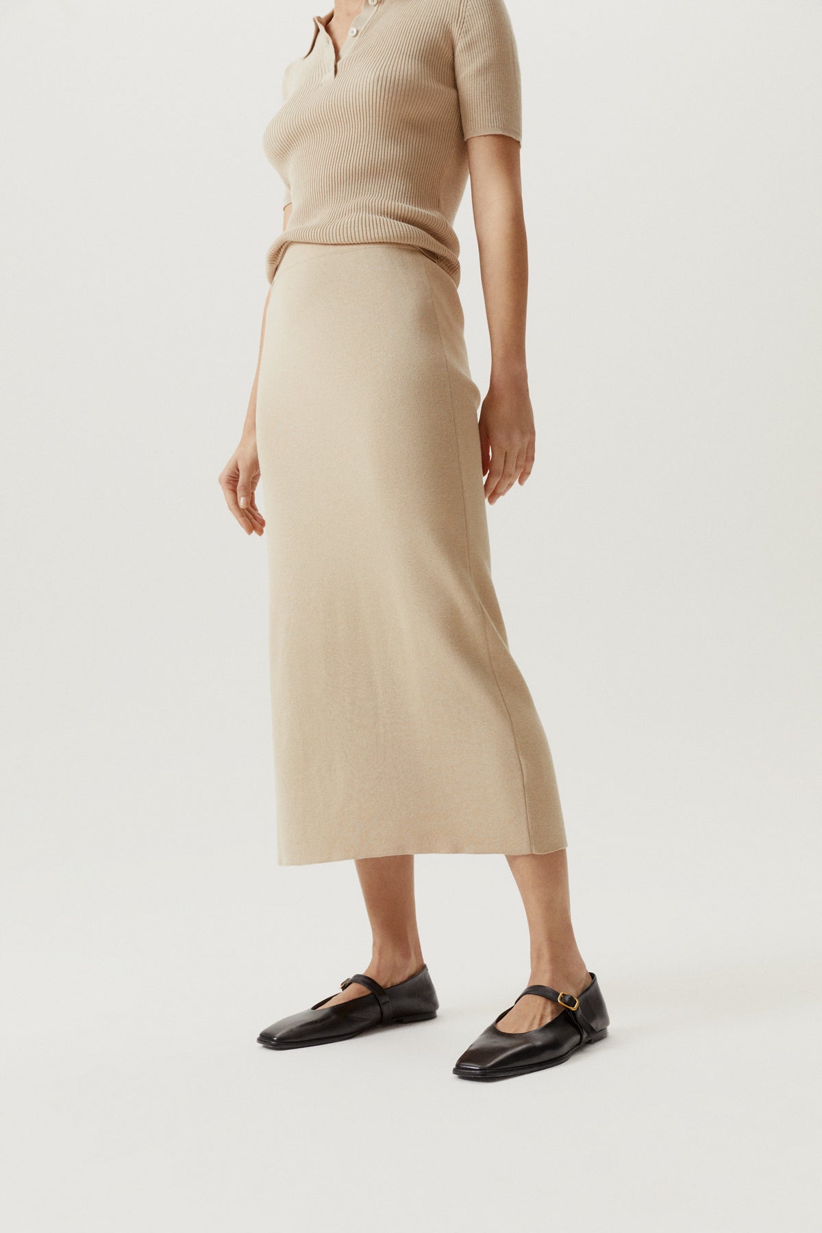 Sand | The Organic Cotton Straight Skirt