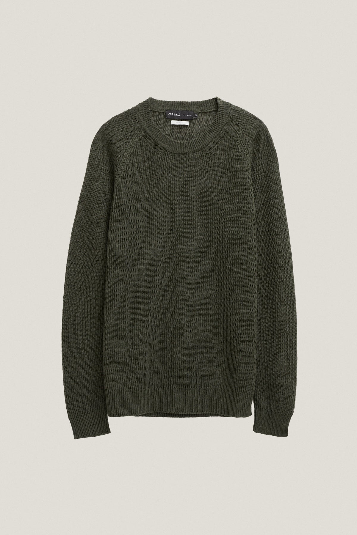Military Green | The Linen Cotton Ribbed Sweater