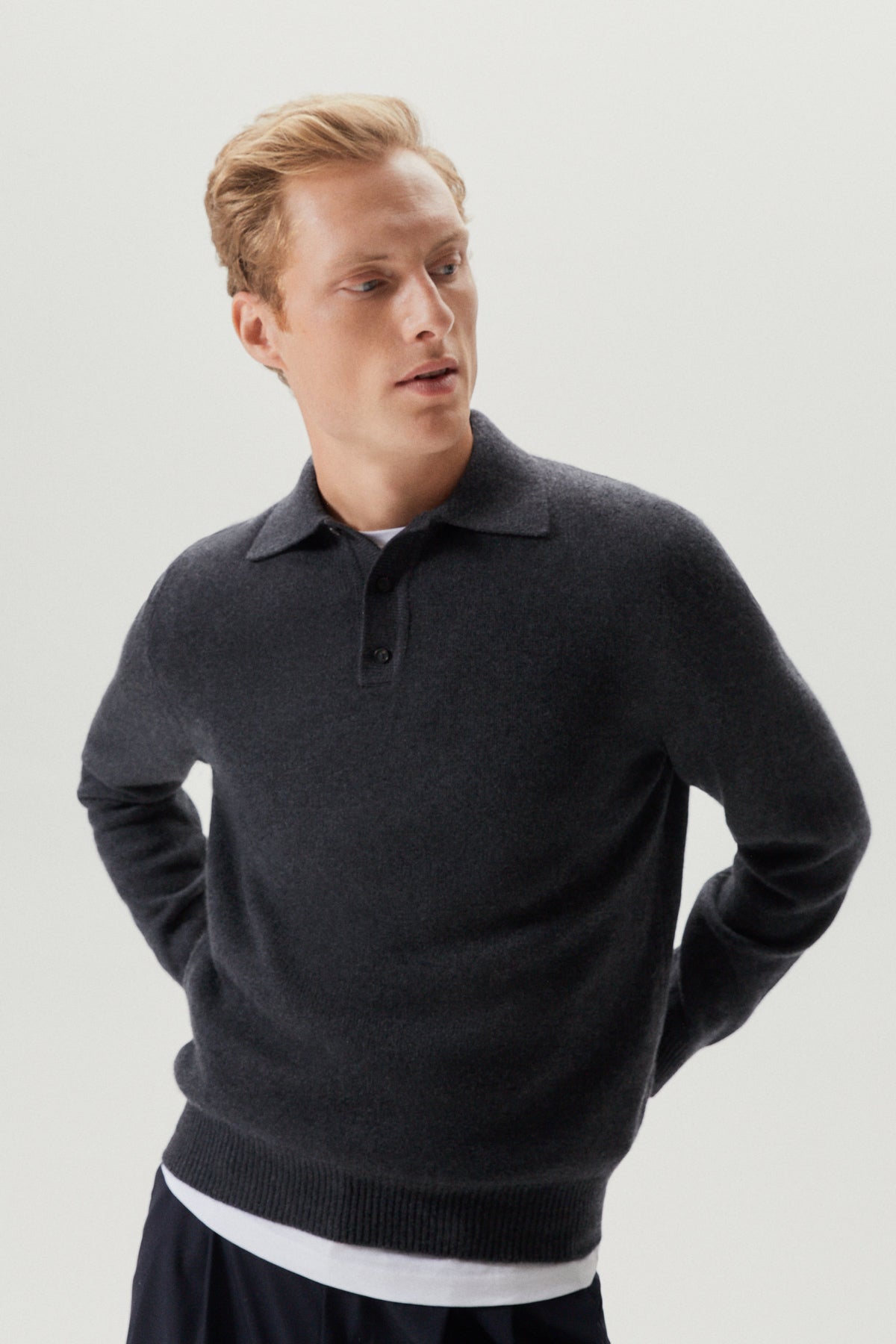 Charcoal Grey | The Superior Cashmere Polo