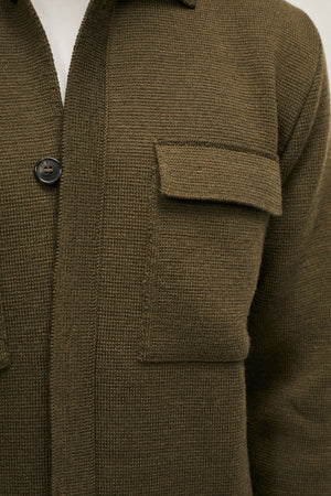 Military Green | The Merino Wool Knit Jacket