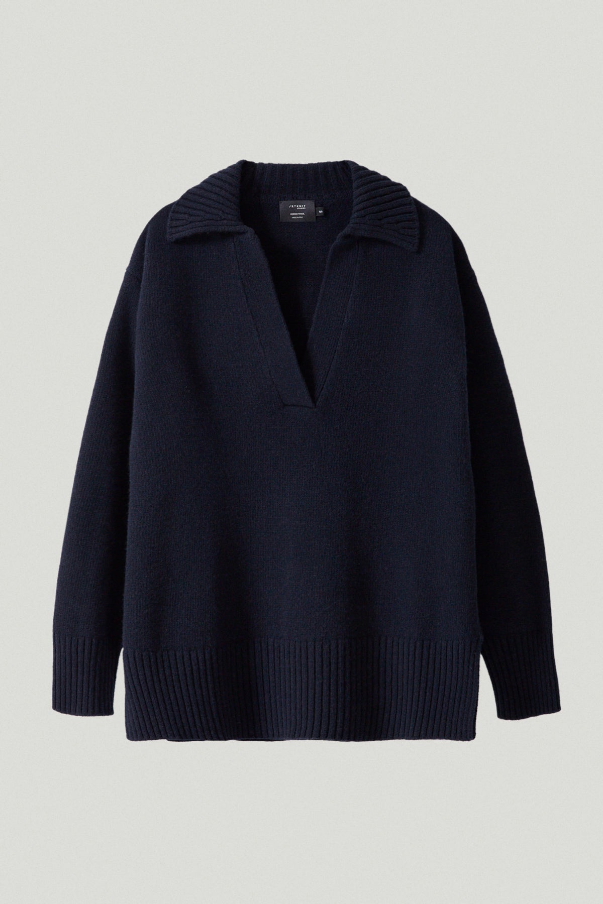 Abyss Blue | The Woolen Oversize Polo