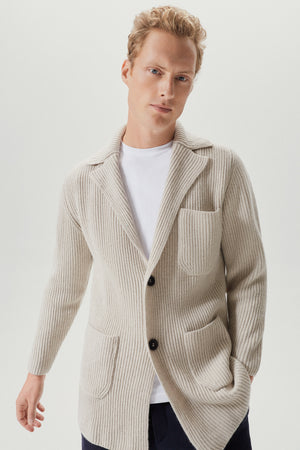 Ecru | The Woolen Ribbed Jacket
