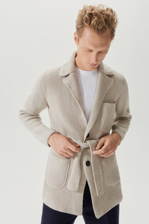 Ecru | The Woolen Ribbed Jacket